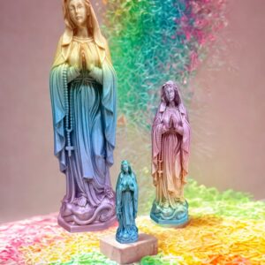 Statue Vierge Marie Multicolore