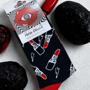 Chaussettes rouge à lèvres