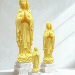 Statue Vierge Marie Lumineuse Jaune