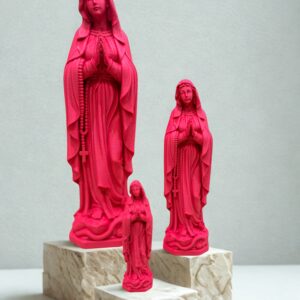 Statue Vierge Marie Fushia