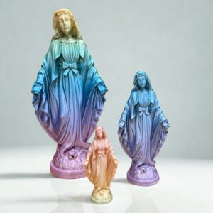 Statue Vierge Marie Miraculeuse Multicolore