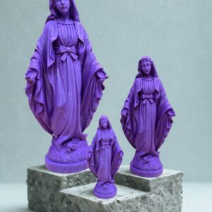 Statue Vierge Marie Miraculeuse Violette