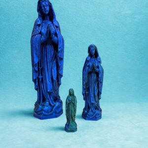 Statue Vierge Marie Bleu/Vert