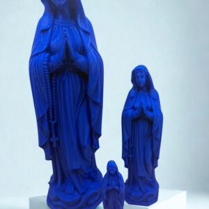 Statue Vierge Marie Bleu Nuit