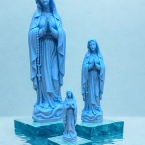 Statue Vierge Marie Lumineuse Bleu